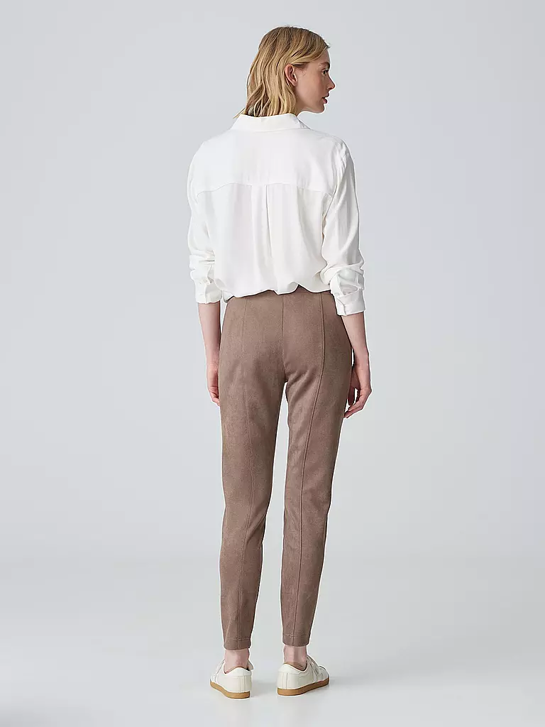 OPUS | Hose in Lederoptik ELVINA CARGO | Marrón