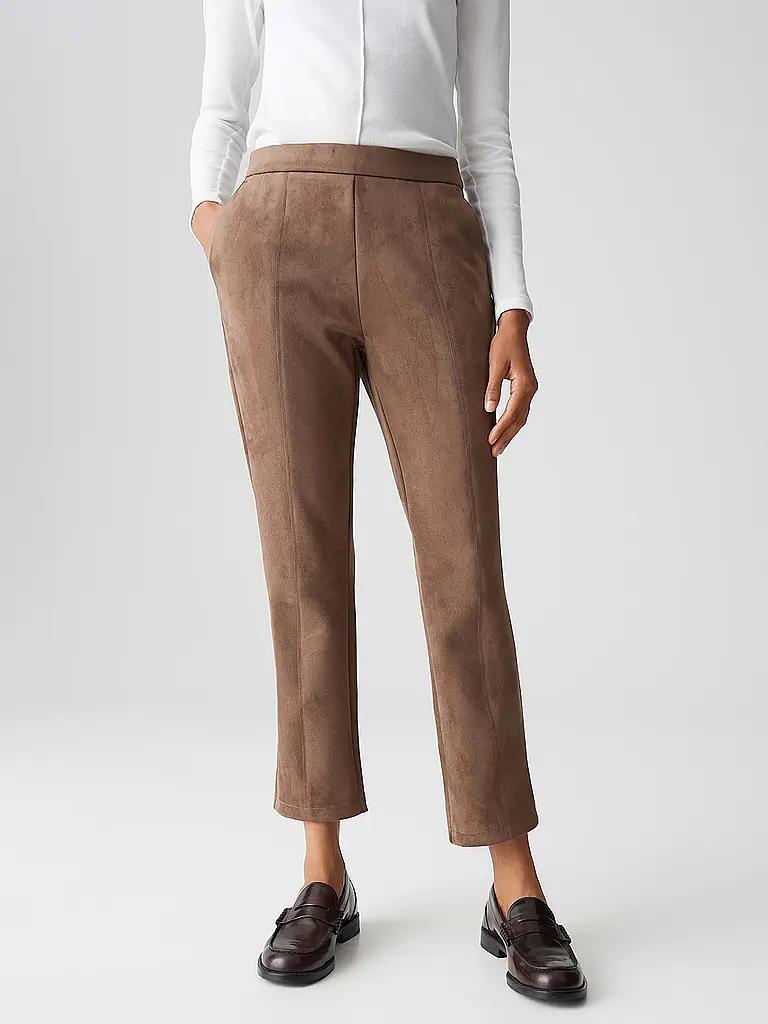 OPUS | Hose in Lederoptik ELVINA COZY | Marrón