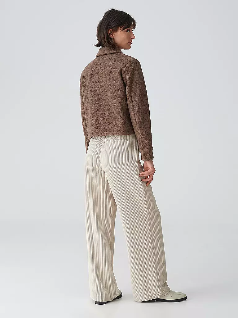 OPUS | Jacke in Felloptik HOLMA | Marrón