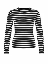 OPUS | Langarmshirt PIJANO STRIPE | Negro