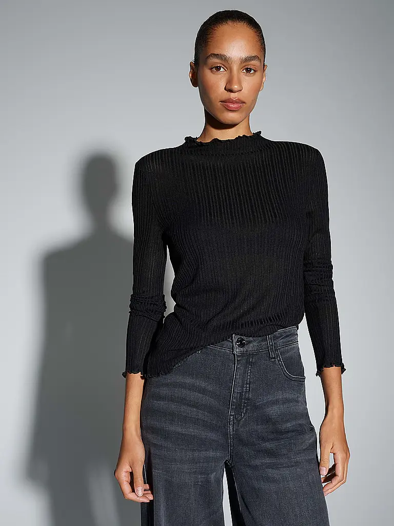OPUS | Langarmshirt SIVI | Negro