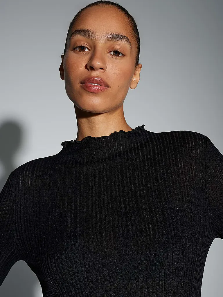 OPUS | Langarmshirt SIVI | Negro