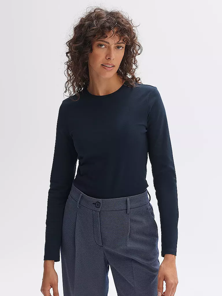OPUS | Langarmshirt SMILLA | Azul oscuro