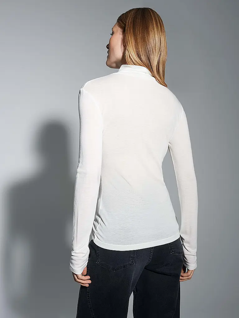 OPUS | Langarmshirt SOMY | Blanco