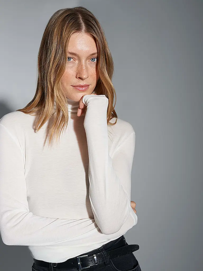 OPUS | Langarmshirt SOMY | Blanco