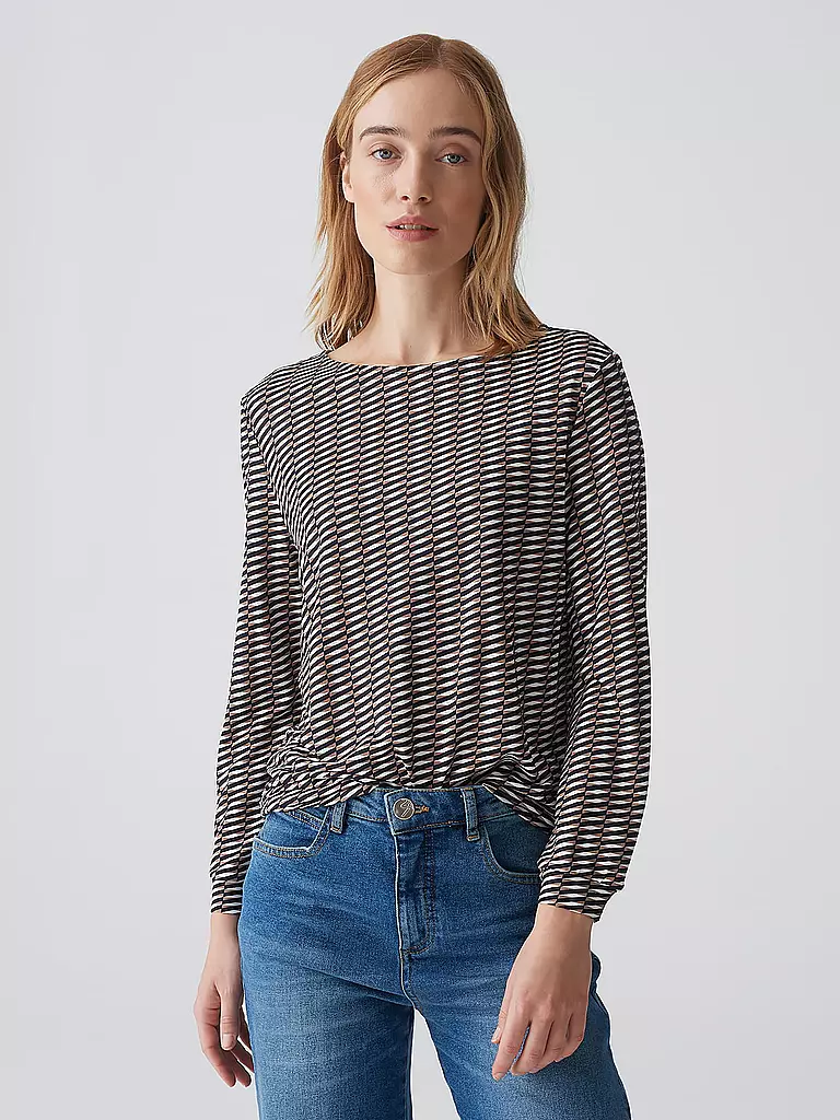 OPUS | Langarmshirt SUSTA | Marrón