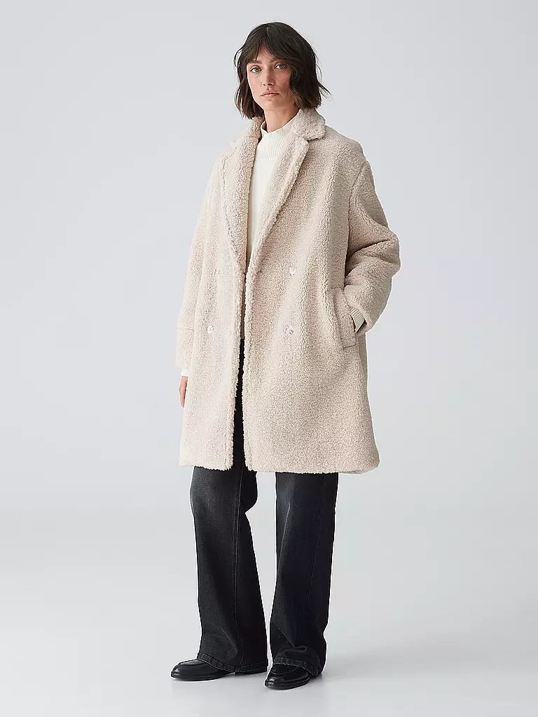 OPUS | Mantel in Felloptik HONISE | Beige