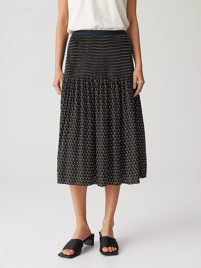 OPUS | Midi falda RIBANE LONDON | Azul oscuro