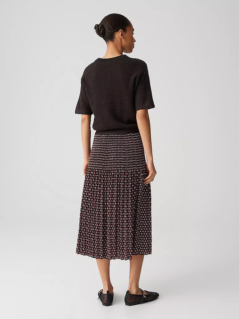 OPUS | Midi falda RIBANE LONDON | Rojo oscuro