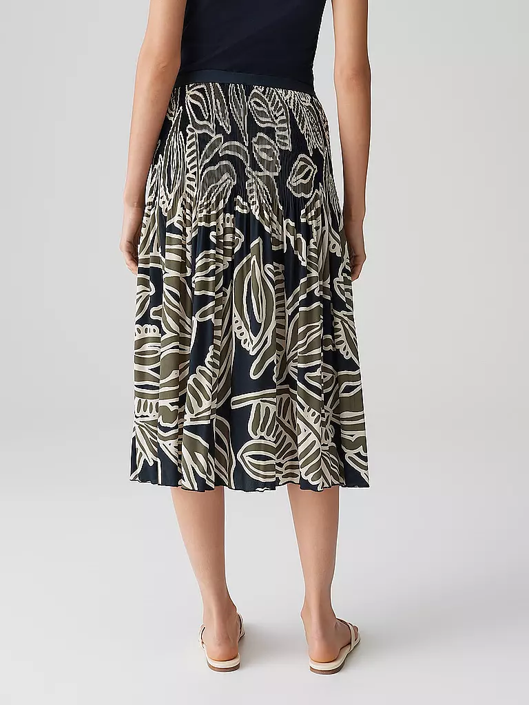 OPUS | Midi falda RIBANE TROPICAL | Oliva