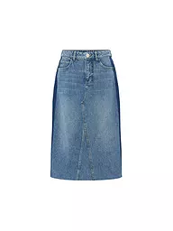 OPUS | Midi falda RINSO STRIPE | Azul