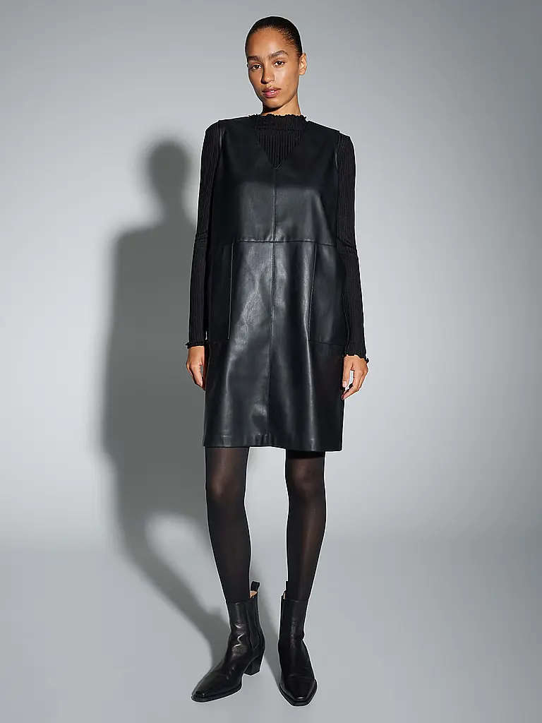 OPUS | Minivestido de efecto cuero WANCY | Negro