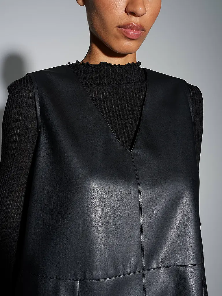 OPUS | Minivestido de efecto cuero WANCY | Negro