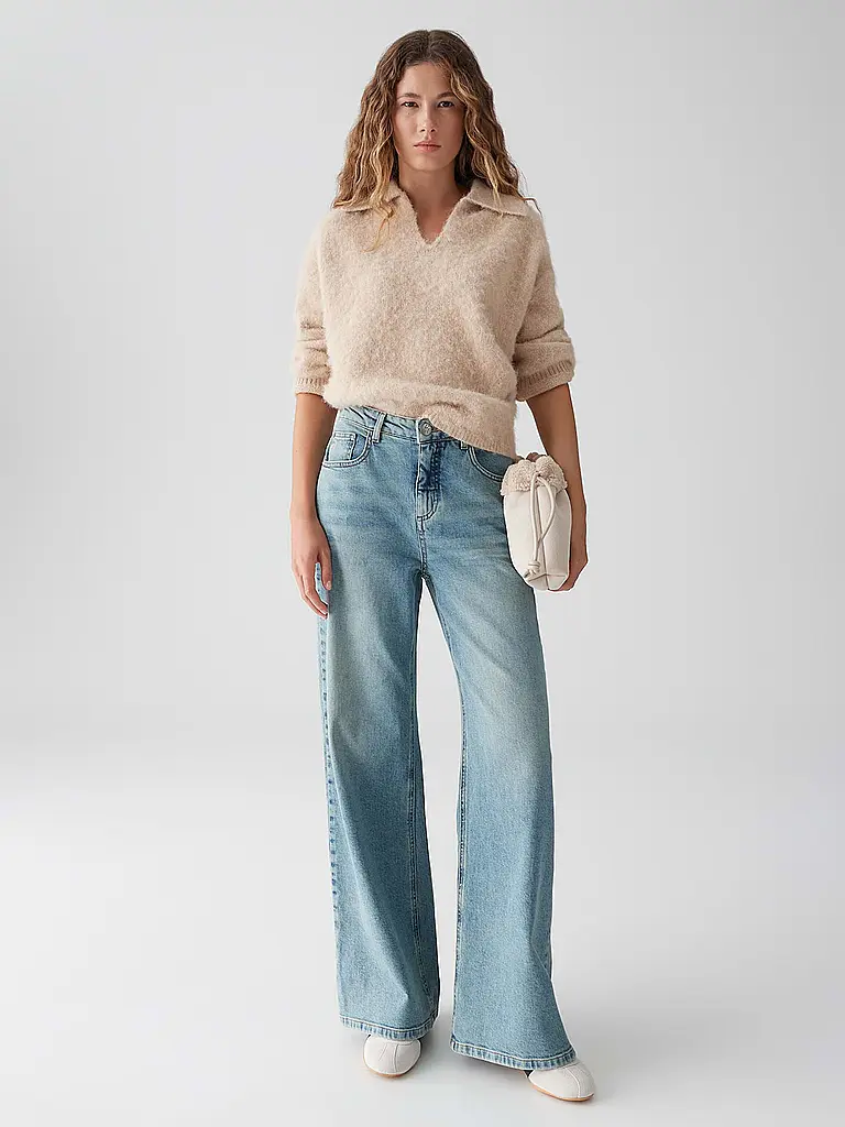 OPUS | Nombre del producto: Jeans Straight Fit MINAH PALAZZO URBAN | Azul claro