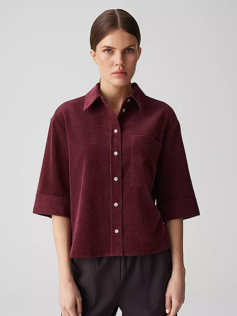OPUS | Overshirt FAISA | Rojo oscuro
