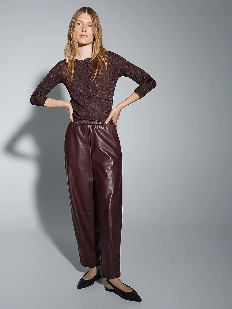 OPUS | Pantalón de efecto cuero MYHA EDGY | Baya