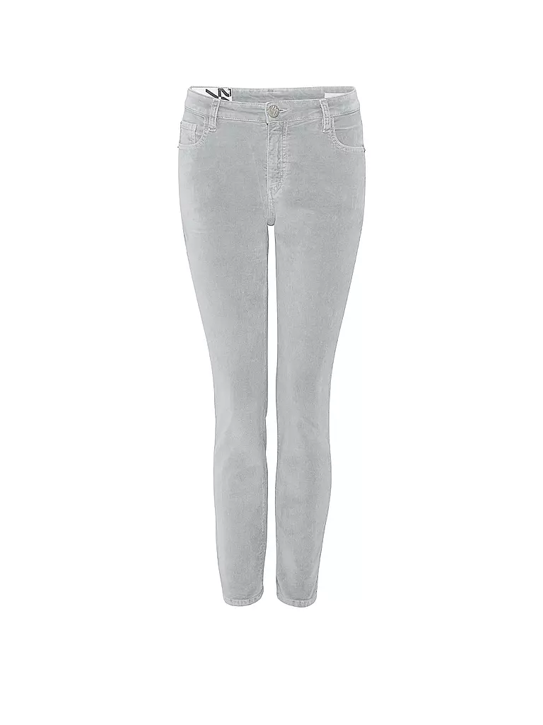 OPUS | Pantalón de pana Slim Fit EVITA GLAZED | Gris claro