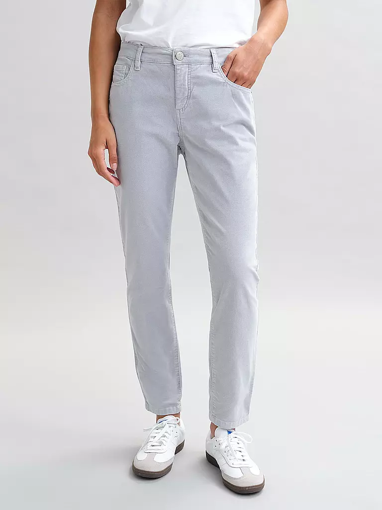 OPUS | Pantalón de pana Slim Fit EVITA GLAZED | Gris claro