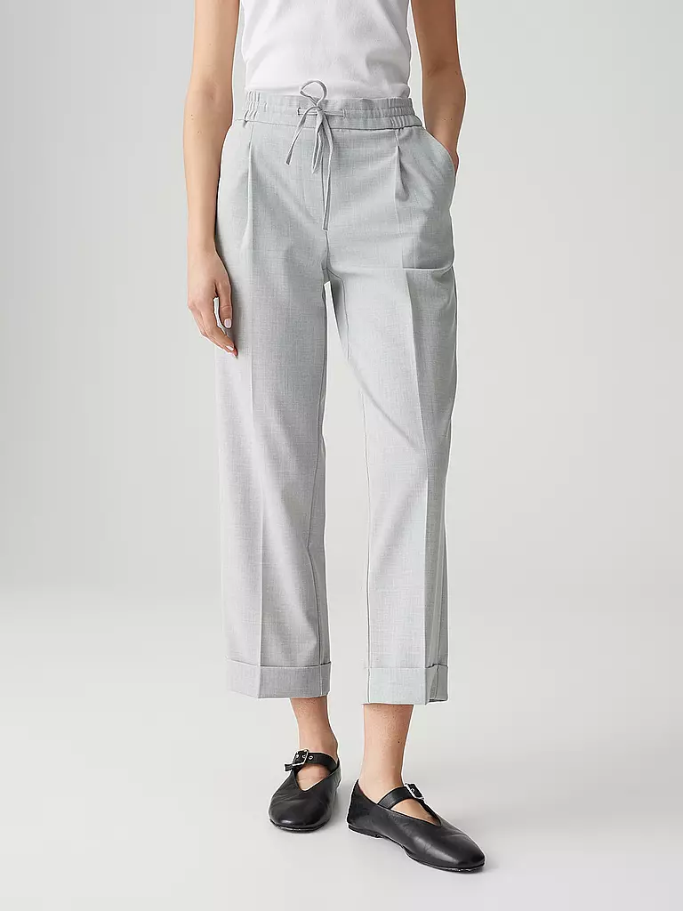OPUS | Pantalón de vestir 7/8 MELOSA CITY | Gris claro