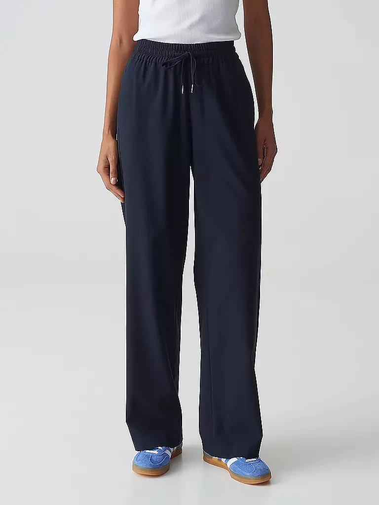 OPUS | Pantalón de vestir de corte ancho MAROU DYNAMIC | Azul oscuro