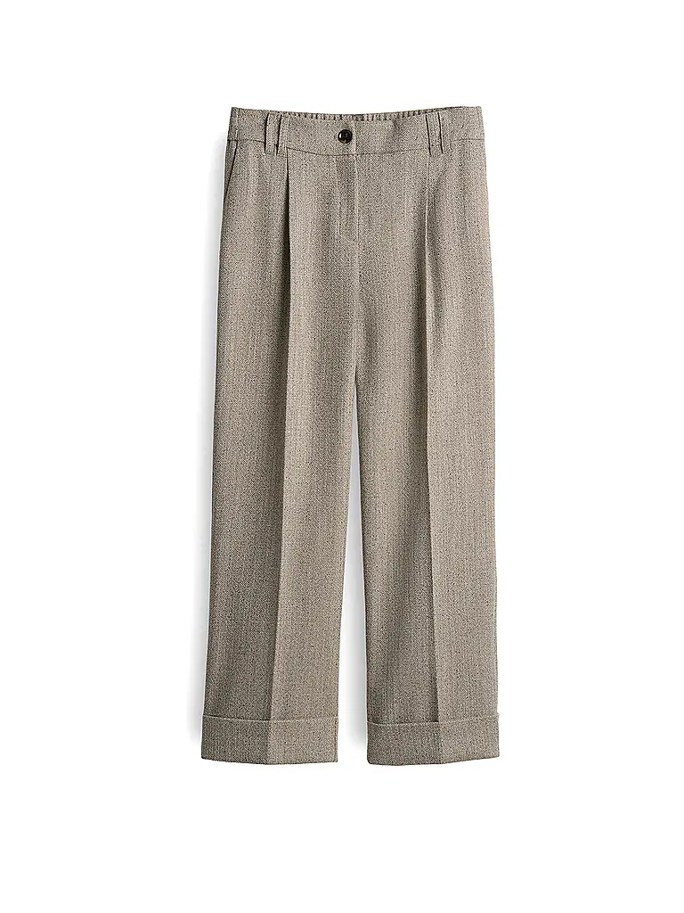 OPUS | Pantalón de vestir MEERI HERRINGBONE | Beige