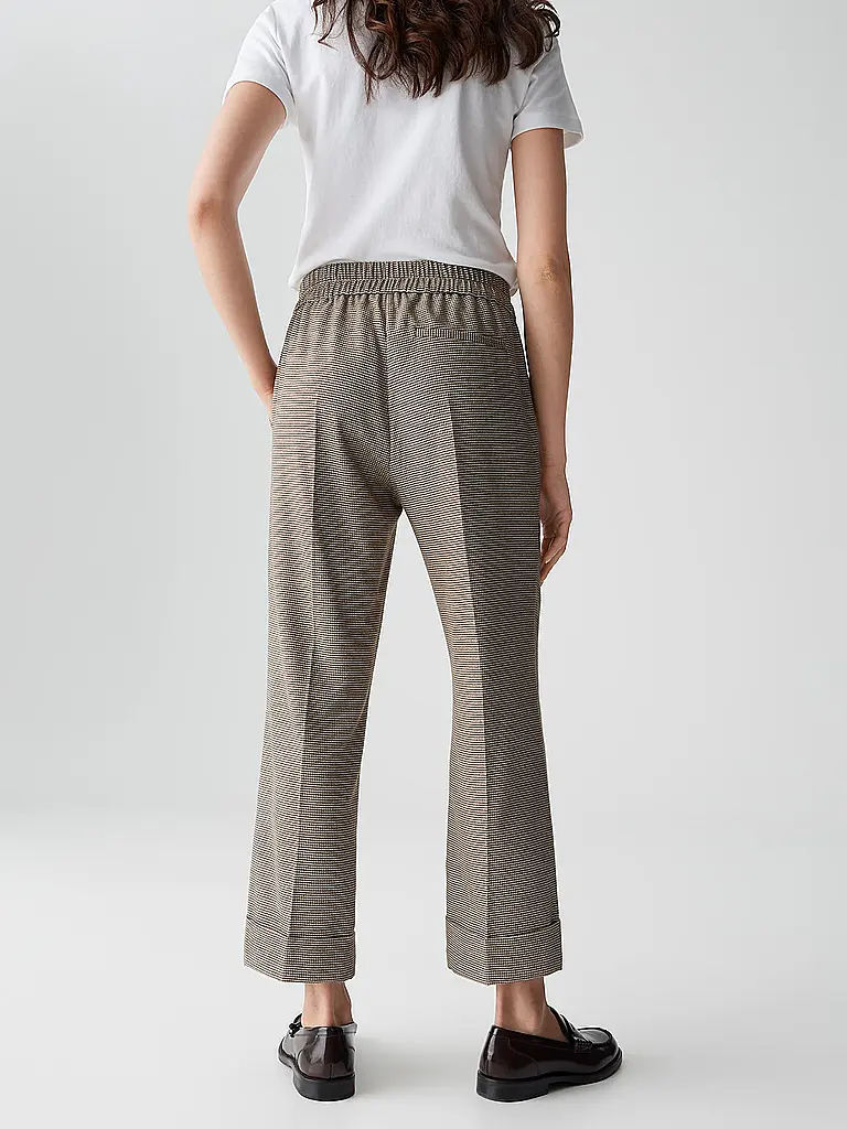 OPUS | Pantalón Jogging Fit MAIKITO PEPITA | Marrón claro