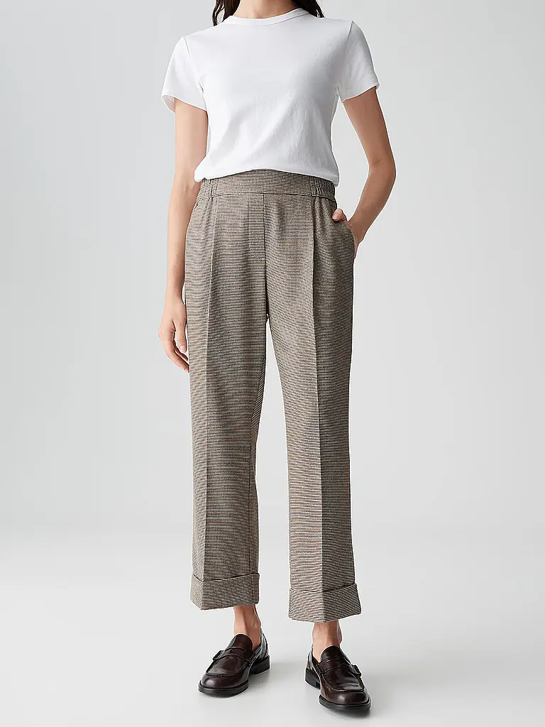 OPUS | Pantalón Jogging Fit MAIKITO PEPITA | Marrón claro