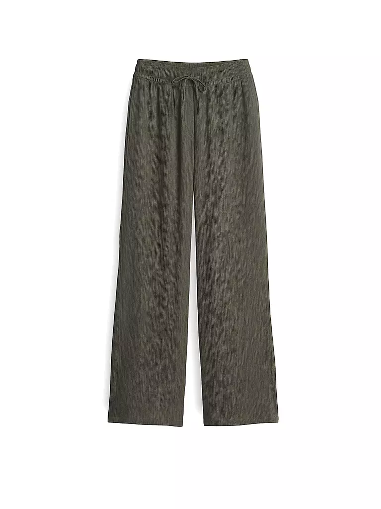 OPUS | Pantalón Jogging Fit MAROU CRINKLE | Verde oscuro