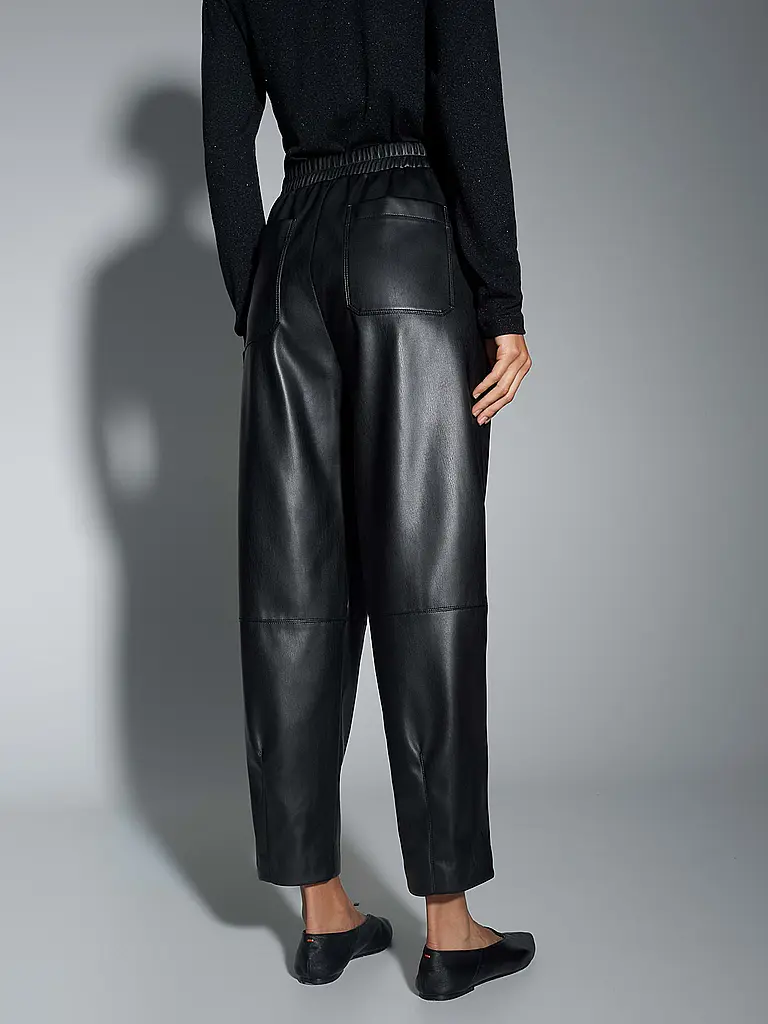 OPUS | Pantalones de efecto cuero MYHA EDGY | Negro