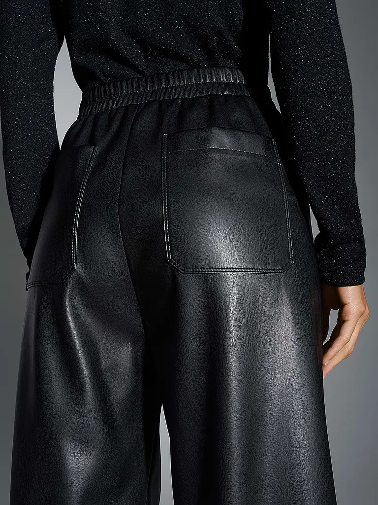 OPUS | Pantalones de efecto cuero MYHA EDGY | Negro