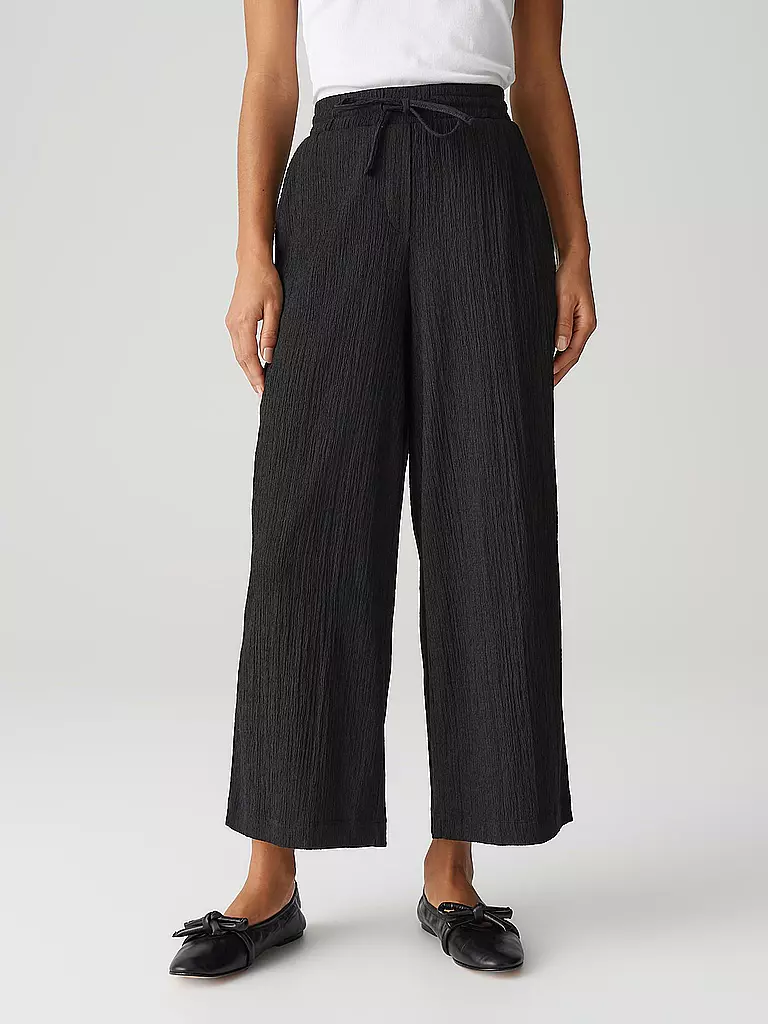 OPUS | Pantalones Marlene MILENI CRINKLE | Negro