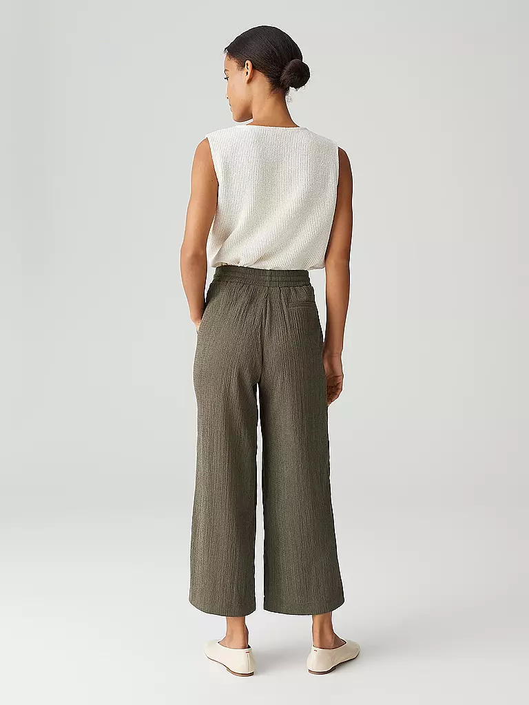 OPUS | Pantalones Marlene MILENI CRINKLE | Oliva