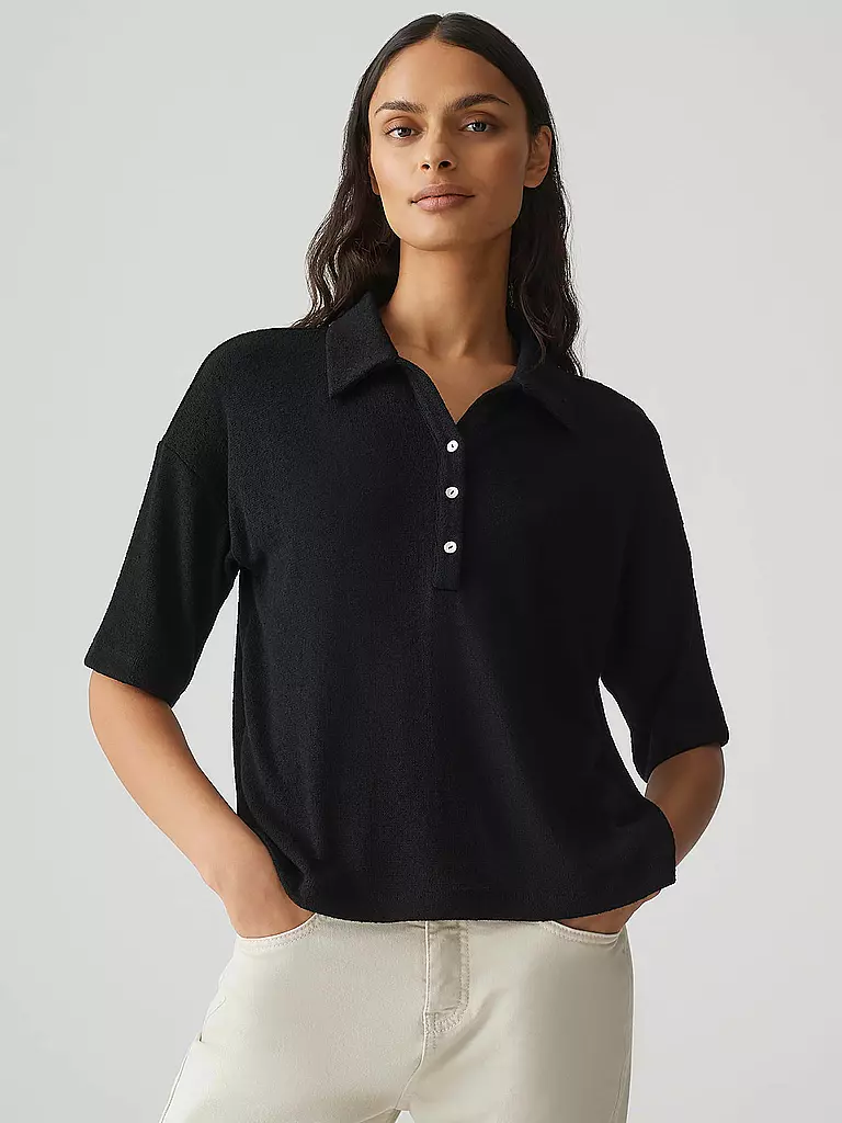 OPUS | Poloshirt SILKAS | Negro