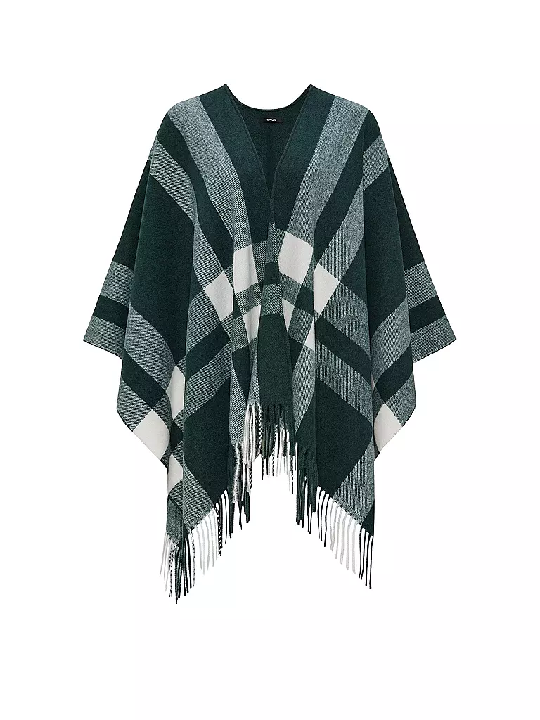 OPUS | Poncho - Capa ATANO CAPE | Verde oscuro