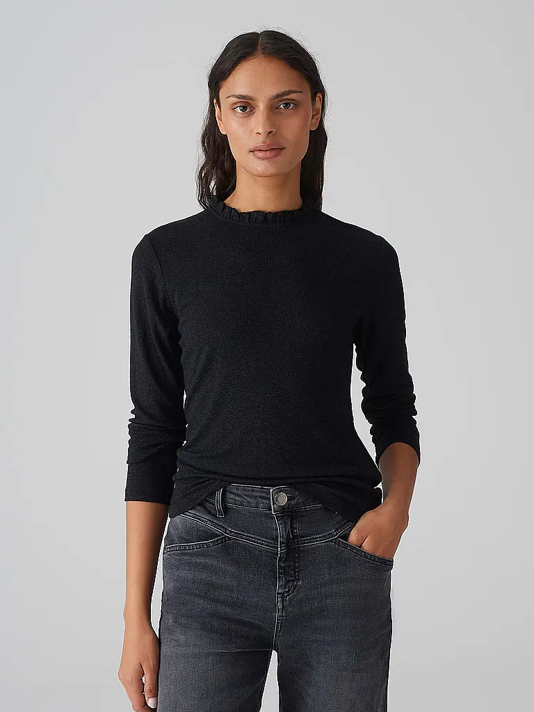 OPUS | Rollkragenpullover SANBA | Negro