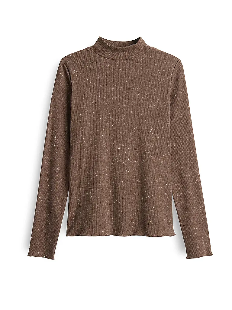 OPUS | Rollkragenpullover SUHANNA CURLY | Marrón