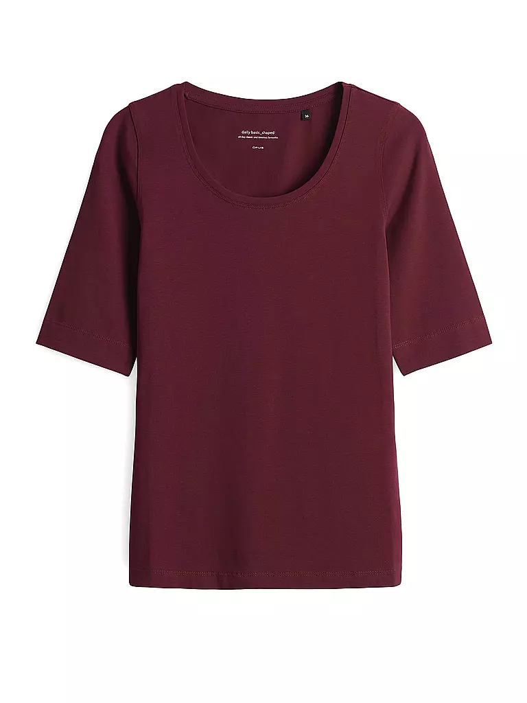 OPUS | Shirt SERTA
Marca: OPUS
Color: rojo oscuro
Categorías: Moda,Mujer

Largo de manga: Manga 3/4
Escote: Cuello redondo
Material: Jersey,Algodón,Elástico
Diseño: Liso
Corte (Prenda superior): Slim
Estilo: Pure | Rojo oscuro