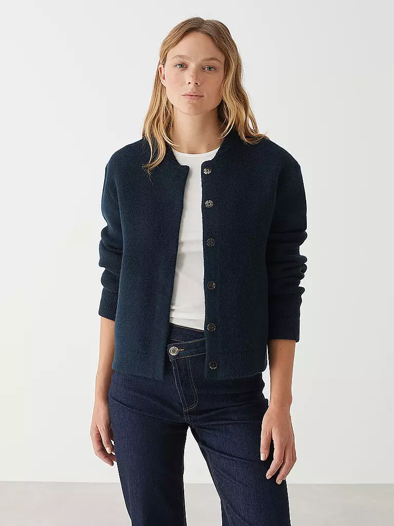 OPUS | Strickjacke DOMBA | Azul oscuro