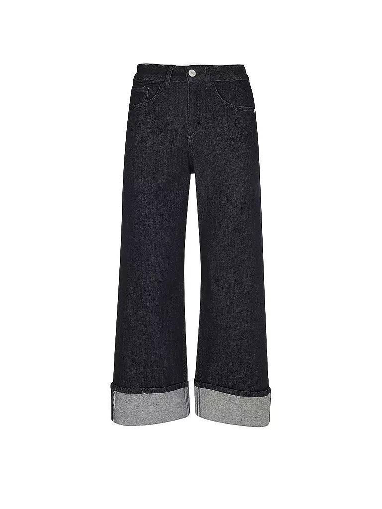 OPUS | Vaqueros Wide Leg MIVA TURN UP | dunkelblau