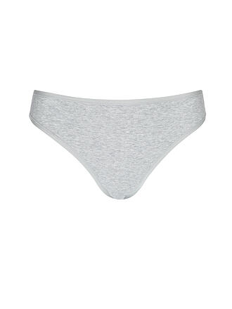 ORGANIC BASICS | Bragas CORE RIB de talle alto gris jaspeado