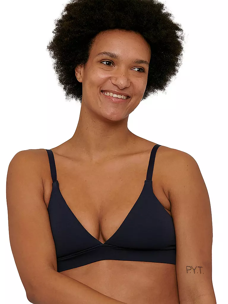 ORGANIC BASICS | Triangle BH gefüttert navy | Azul