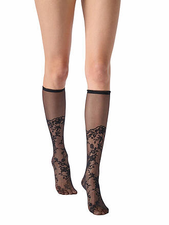 OROBLU | Calcetines hasta la rodilla SEDUCTIVE LACE 20 negro