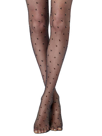 OROBLU | Medias de moda FLORET negras