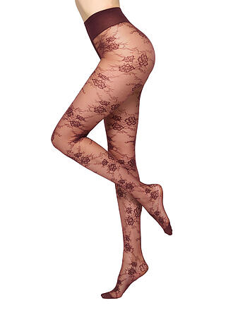 OROBLU | Medias de moda PURE LACE burdeos 11