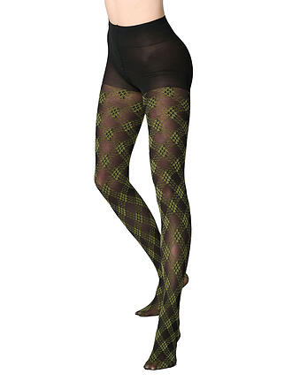 OROBLU | Medias de moda 40 DEN URBAN GRID black/botanic