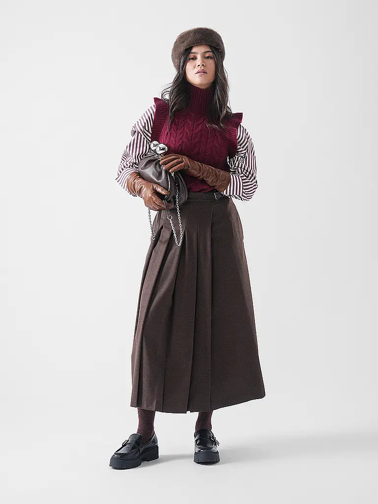 OROBLU | Calcetines altos TWEED 40 cacao 3 | Marrón