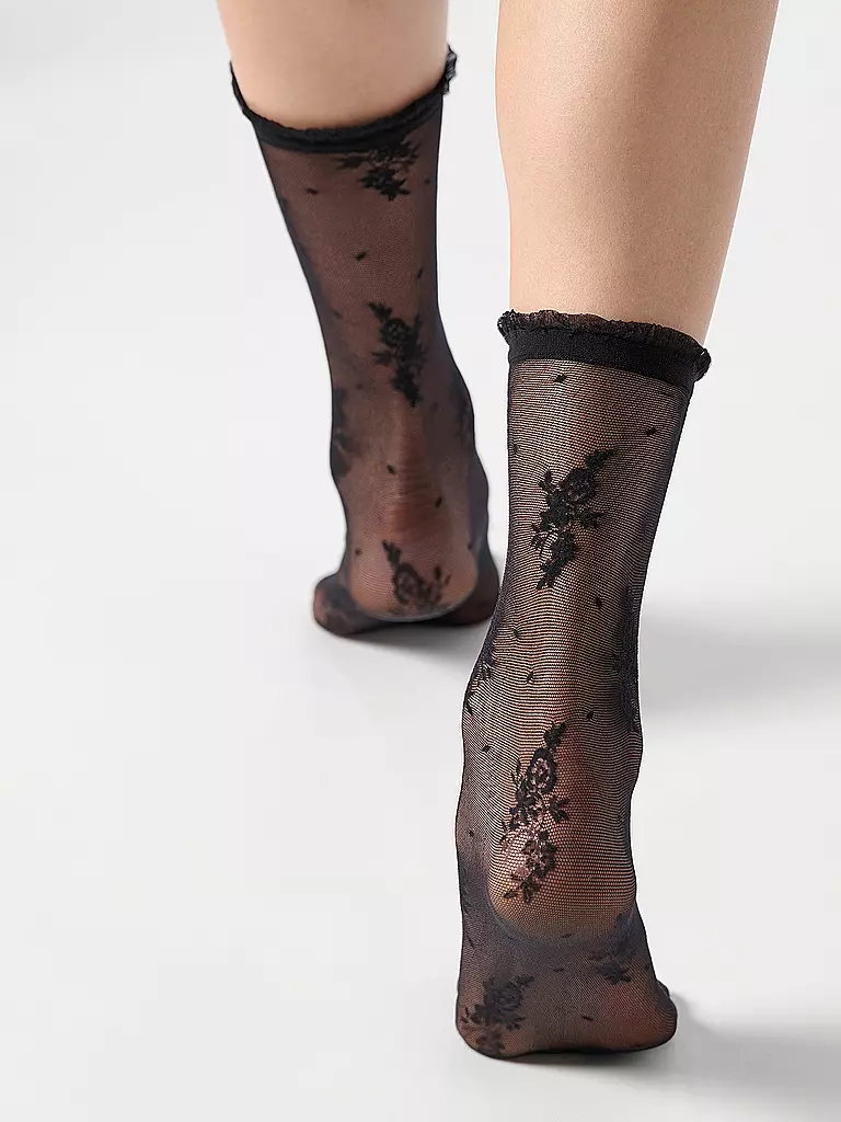 OROBLU | Calcetines finos PRETTY LACE 20 negro | 