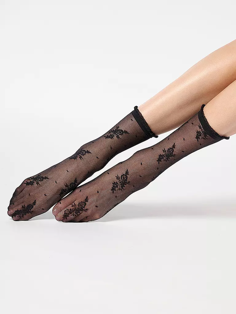 OROBLU | Calcetines finos PRETTY LACE 20 negro | 
