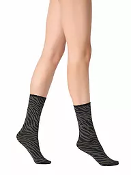 OROBLU | Calcetines finos SAVAGE 50 negro / gris | Oliva