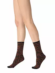 OROBLU | Calcetines finos SAVAGE 50 negro / gris | Marrón